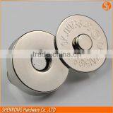 Wholesale Nickle round backpack fasteners magnet button