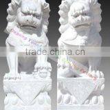 outdoor lion stone carving