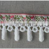 Hot Selling Jacquard Tape Trim With Tassel, Fringed Polyester Jacquard Fabric thumbnail-6