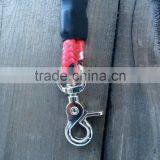 Heavy Duty Climbing Rope Dog Leash - 3/8 Inch Rope - Red and Black/White Line thumbnail-2