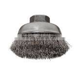 Twisted Cup Brass Coated Wire Industrial Brush thumbnail-3