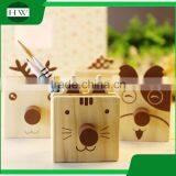 Multipurpose Wooden Cartoon Animal Happy Buddy Glasses Penholder Storage Pen Container Case Box Holder thumbnail-4