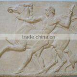 White Marble Relief Of A Youth With His Horse And Dog thumbnail-1