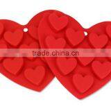 10-Capacity Heart Shape Silicone Cake Mold,Soap Cookie Chocolate Candy Cake Pan thumbnail-3
