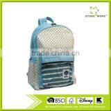 Canvas Polka Dots and Stripes School Bag School Backpack For Campus Hiking Travel Book Bag thumbnail-1