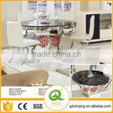 TH340 Cheap Hot Pot Table for 6 Round Black Dining Table thumbnail-1