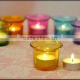 Colored Glass Candle Holder thumbnail-1