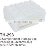 White Color 9pcs Compartment Storage Box TH-293