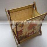 Foldable Non-woven With Wooden Holder Storage Box thumbnail-1