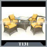 Outdoor Rattan Table and Chair Set thumbnail-1