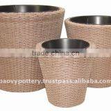 Wicker Planter, Poly Rattan Planter thumbnail-1