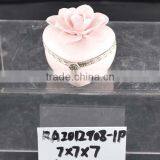 Wholesale Ceramic Jewel Box & Ceramic Trinket Box With Flower Design thumbnail-1