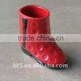 Ceramic Vases Shoe Shape in Red thumbnail-1