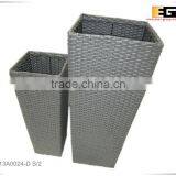 Square PE/Plastic Rattan With Liner Deco Planter thumbnail-2