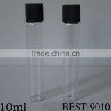 10ml Small Flat Bottom Test Tube With Black Plastic Screw Cap thumbnail-1