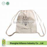 Organic Cotton Drawstring Bag Drawstring Backpack thumbnail-3