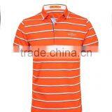 Men 100%cotton Vertical Striped Men's Polo Shirt thumbnail-1