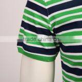 Wholesale Mens Flat Knit Striped Brand Cotton t Shirt thumbnail-5