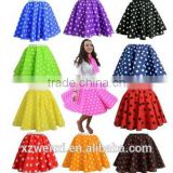 top sale sweet candy color with dot mini girl party skirt