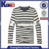 Top Brand Mens Blank Long Sleeve Black White Stripe t Shirt thumbnail-1