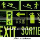 Luminous fire exit safety signs