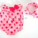 High Quality Fashion Baby Clothes Bubble Romper Boutique Newborn Bella Jumpsuit With Headband thumbnail-3
