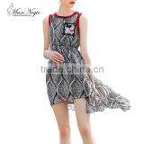 Maxnegio Long Dress Chiffon New Style Irregular Hem Chiffon Beach Dress thumbnail-1