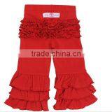 Wholesale New Style Boutique Design Kids Girls Capri Ruffle Pants Clothig thumbnail-2