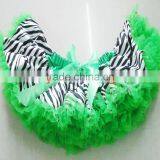 Wholesale Girls Zebra Pettiskirt With Hot Pink Chiffon and Bowknot,girls Fashion Tutu Skirt thumbnail-5