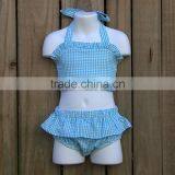 Summer Time Classical Pure Color Baby Girl's Swimsuit Two Piece Fashion Swimsuit thumbnail-2