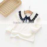 S60625B T-shirt for Girls Cotton Doll Collar Beaded Child thumbnail-5