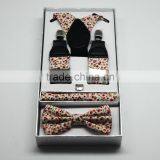 High Quality Bow Tie With Hanky and Suspenders Gift Box Sets thumbnail-3