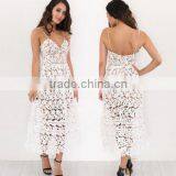 Runwaylover Oem Service Ladies Deep V-neck Lace See-through Playsuit thumbnail-1