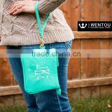 Preppy Style Monogrammed Small Zipper Bag Mini Smart Wristlet thumbnail-4