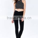 High Quality Criss-cross Waist Pants Fitted Night Out Skinny Pants thumbnail-4