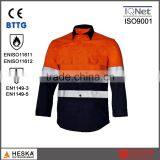 Safety Reflective High Visibility Long Sleeve Polo t Shirt Flame Retardant Shirt thumbnail-1