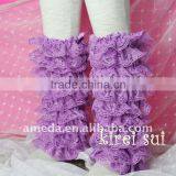 Girl Lavender Lace Petti Leg Warmers LM4A thumbnail-1