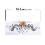 Paper Removable Waterproof Temporary Sternum Tattoo Sticker Body Art Yellow Flower Pattern Temporary Tattoos Printing thumbnail-2