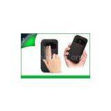 Popular Black Samsung Leather Phone Cases For Galaxy S4 I9500 With Hot Stamp Logo thumbnail-1