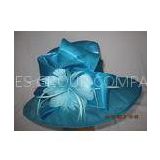 Feather Flower, Elegant Ladies Organza Hat With Satin Sweatband For Party, Normal Day
