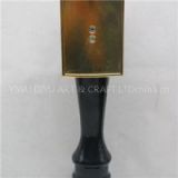 Pipe Style Wooden Beer Tap Handle With Square Badge DY-TH124