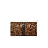 Exquisite Handicraft Ladies Leather Wallets With Leopard Printing , Women Leather Wallet