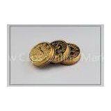 Embossed Logo 38mm Screw Metal Screw Caps for Balm , Gold