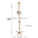 Dangle Body Jewelry Tassel Gold Eagle Belly Button Ring thumbnail-4