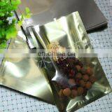 Transparent Aluminum foil food bags with gold lnsert