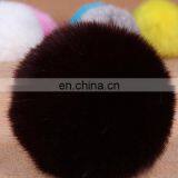 White Fur Fluffy Ball Key Chain Fur Pom Keychain Rabbit Fur Ball Keychain for Women Bags thumbnail-2