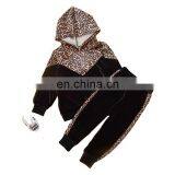 RTS Cheetah Print Hoodie Velvet Tracksuit Toddler Clothing Girl Winter Outfits thumbnail-1