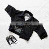 2020 Autumn and Winter New Girls Black Loose Denim Clothes Boys Cotton Jacket Jacket Baby All-match Top thumbnail-3