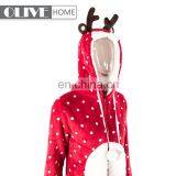 Good Supplying Giraffe Pattern Embroidery Fleece Flannel Bathrobe Pyjamas Women thumbnail-5