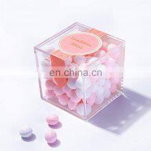 Acrylic Plastic Box With Lid Cube Case Small Mini Acrylic Candy Boxes for Party, Wedding